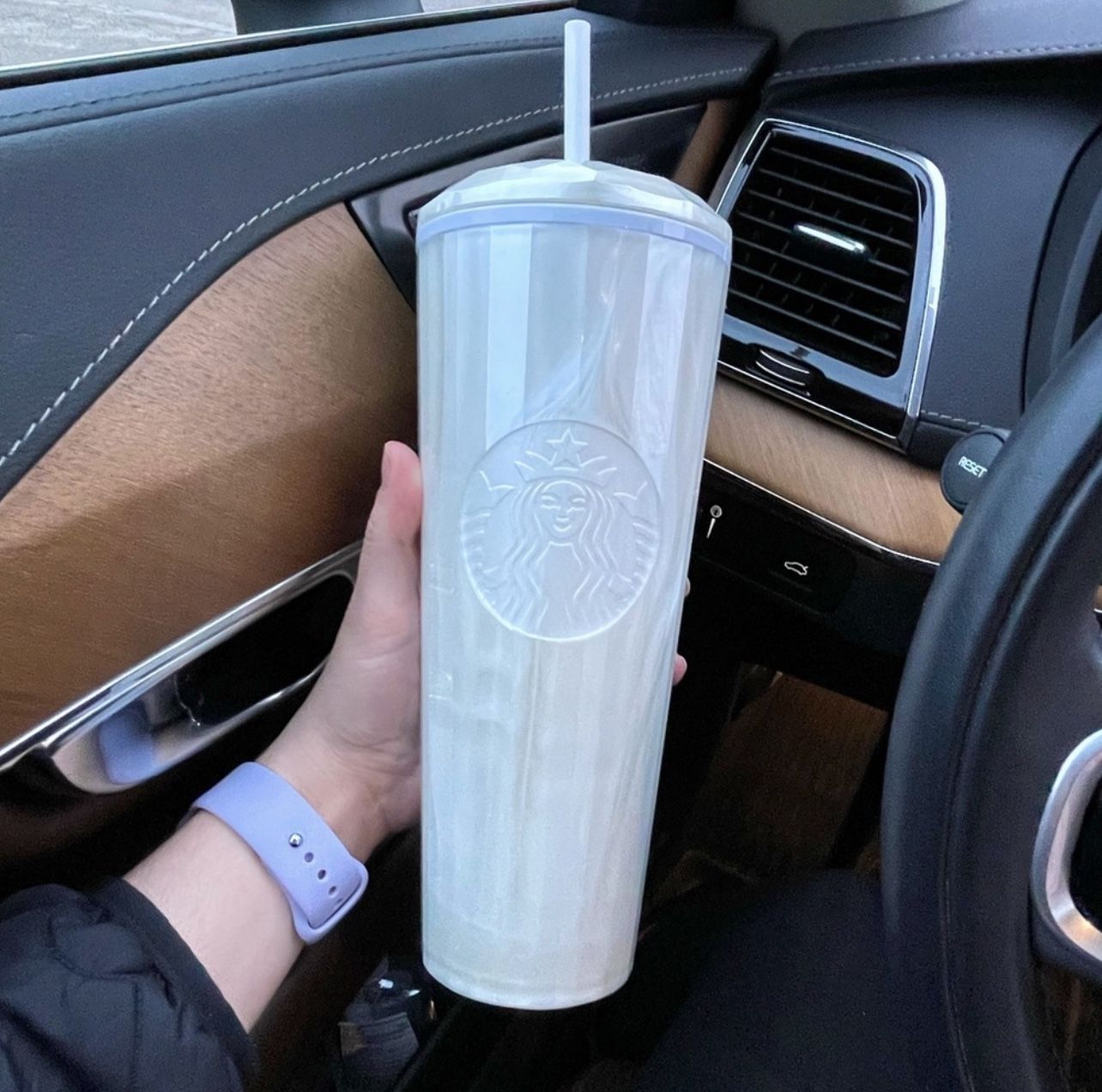 New Starbucks Cup White Marble Dome Starbucks