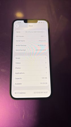 ~-•> APPLE IPHONE 13 | 128 GB | MIDNIGHT | UNLOCKED