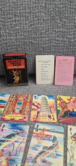 Mickey Mouse Club Newsreel Card Game