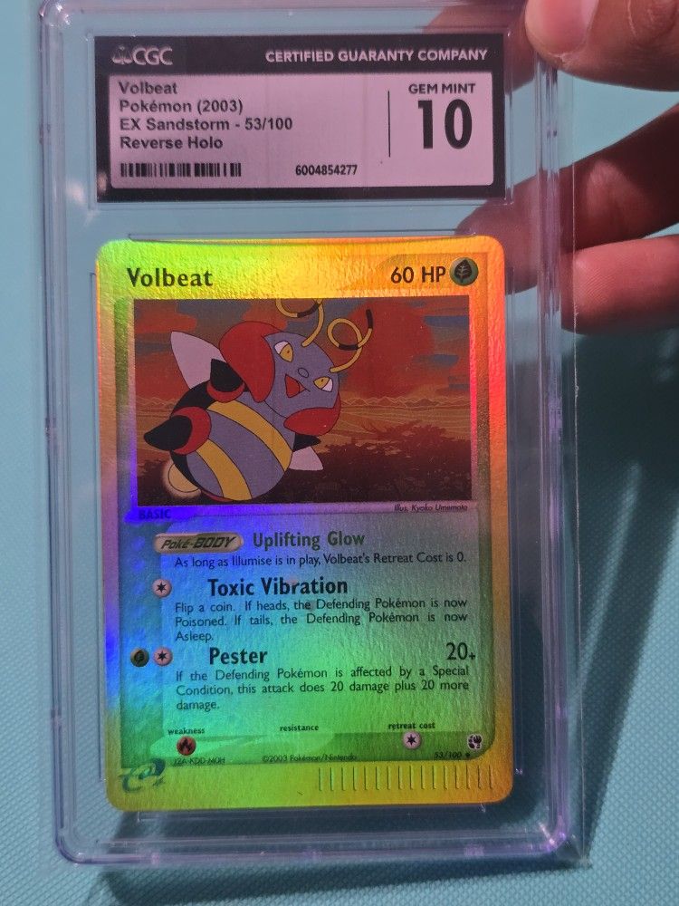 Pokemon Volbeat Reverse Holo EX SANDSTORM CGC 10 MINT