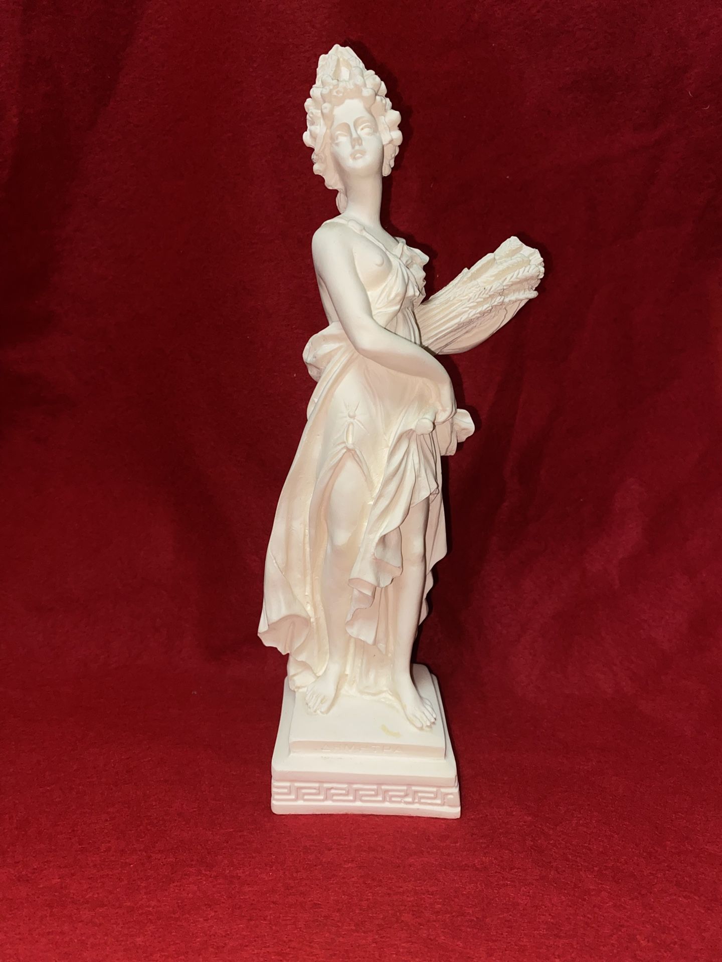 Vintage 10 Inch Greek Alabaster Dimitra Figurine Imported From Greece (2 available)