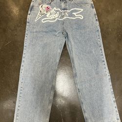 Ice cream light blue baggy jeans