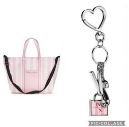 NWT VICTORIA’S SECRET WEEKENDER & KEYCHAIN