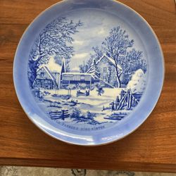 Currier And Ives Plate