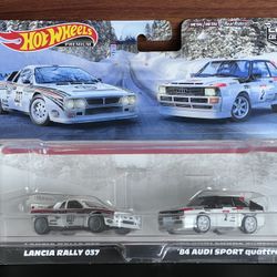 💥2020 Hot Wheels Premium Car Culture Lancia Rally 037 & 84' Audi Sport Quattro 2-Pack Set