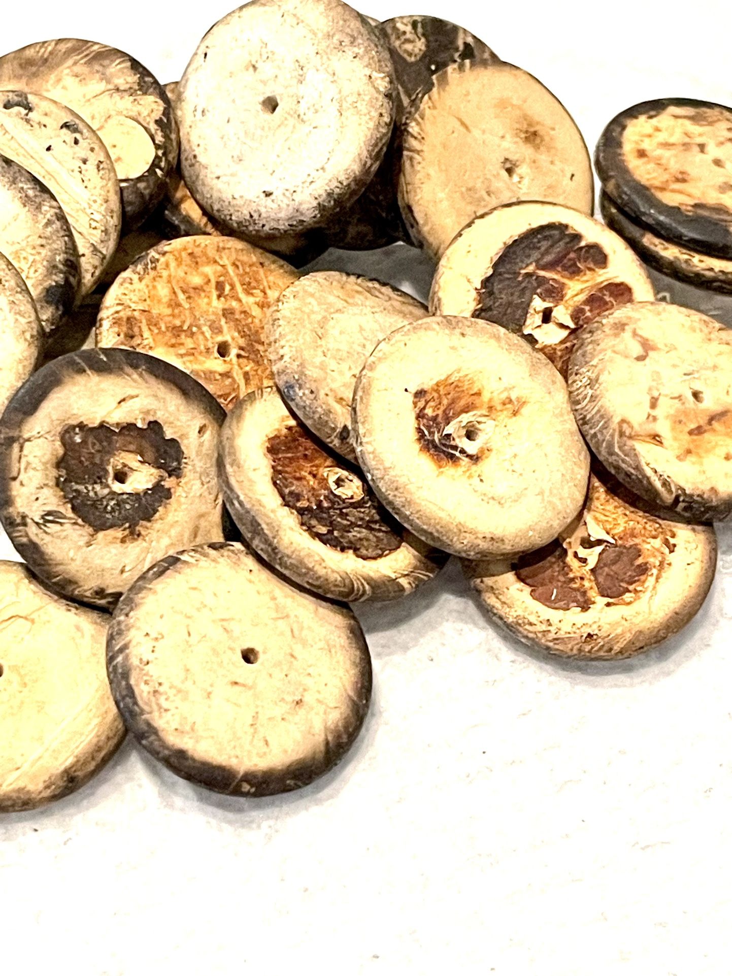 Large Bone Disc Beads