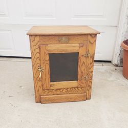 Vintage White Clad Cabinet  With Glass Door