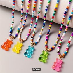 Bear beaded necklace