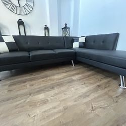 NEW black L Shaped Sectional 