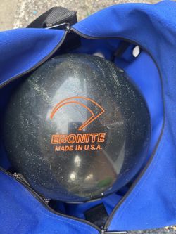Ebonite Bowling Ball Made in USA 2 bags.