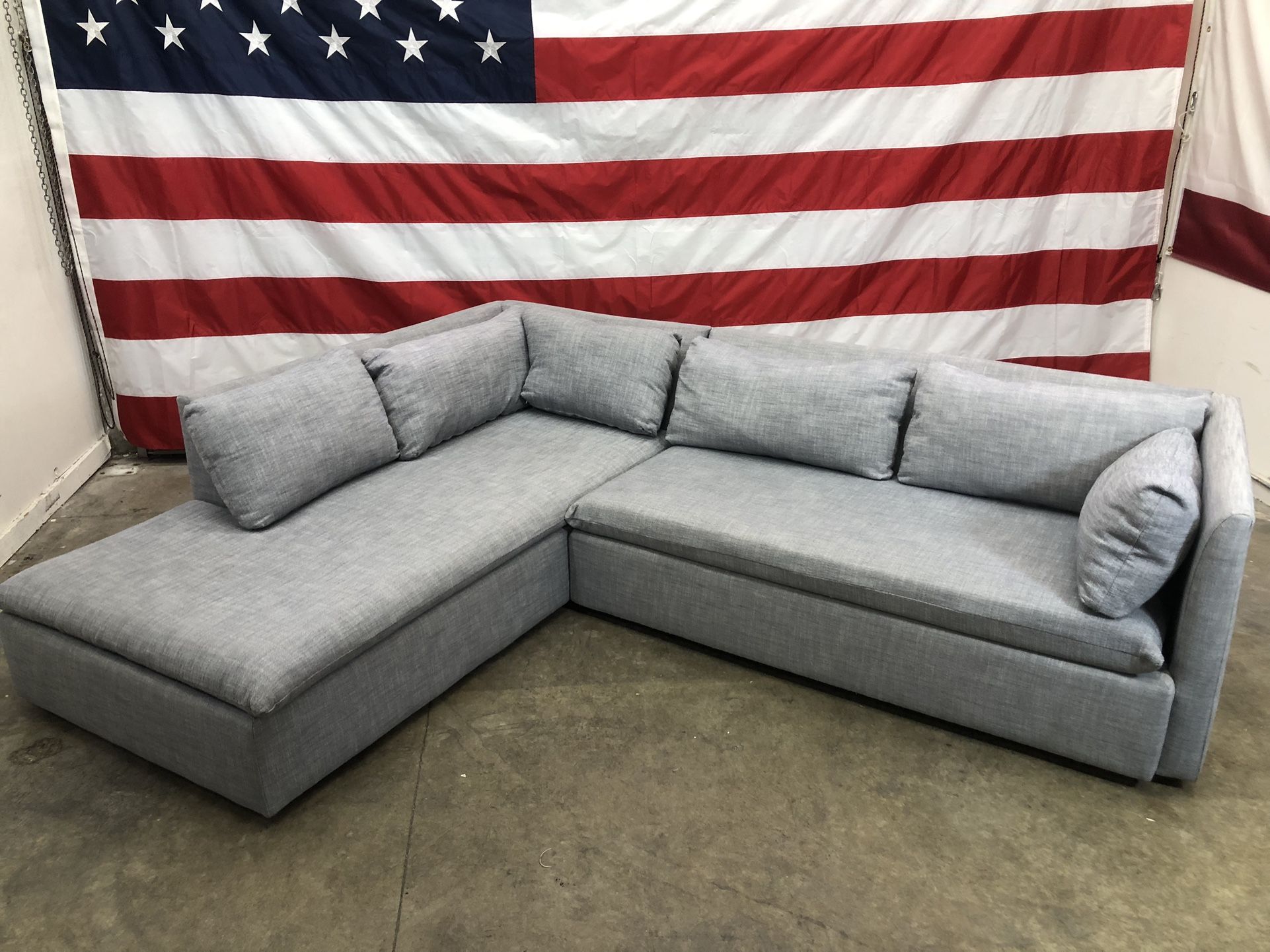 Free Delivery - West Elm Shelter 2 Piece Sectional Couch 