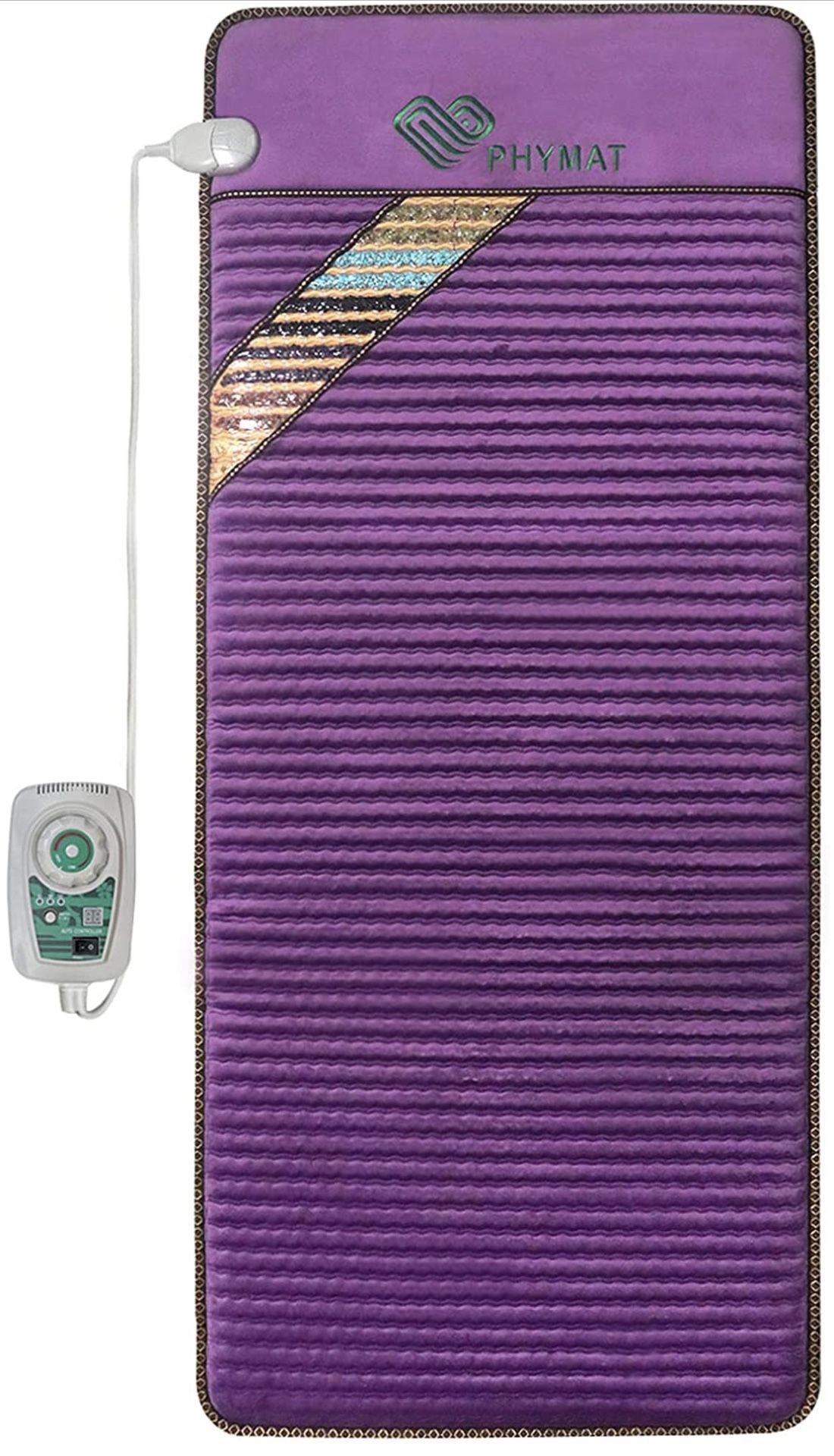 PHYMAT Far Infrared Amethyst Heating Pad() -Natural Crystal Heat Mat - Amethyst Infrared Heating Mat with Auto Shut Off - Overheat Protection