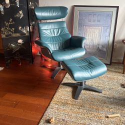  Leather Chair And Ottoman