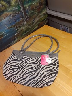 Dexter Zebra style women's purse handbag Brand New with Tags 2009 Payless ShoeSource Exclusive $10