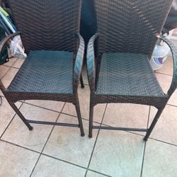 Rattan Bar High Chairs