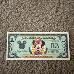 Disney 1990 Disney dollar $10 Minnie Mouse
