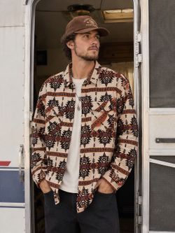N°MAD Craft + Flow Aztec Twill Shacket Southwestern Western Jacket XL