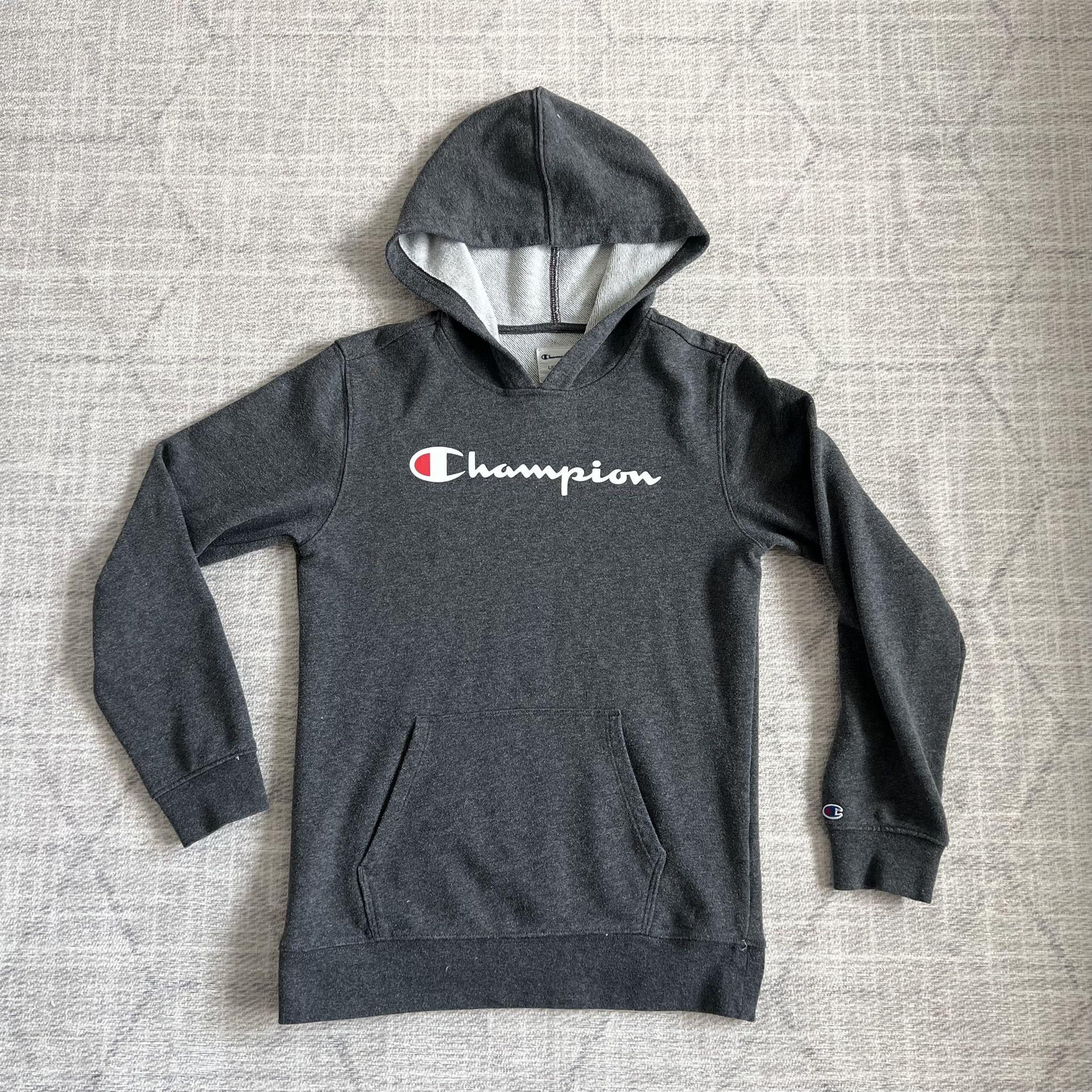 Champion Sportswear Youth Athletic Gym Dark Grey Pullover Hoodie