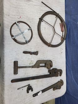 Miscellaneous plumbing tools sold as set