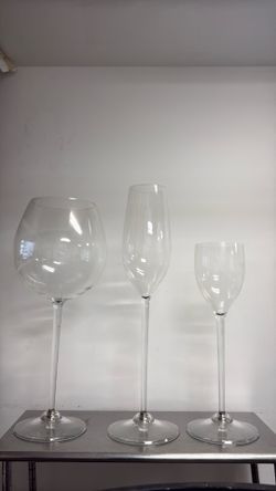 Decorative Acrylic Wine & Champagne Glass Set.