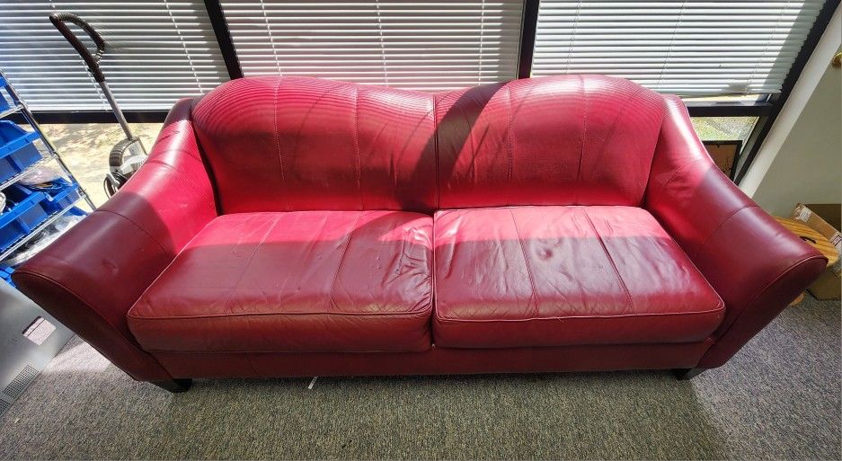Red Leather Couch