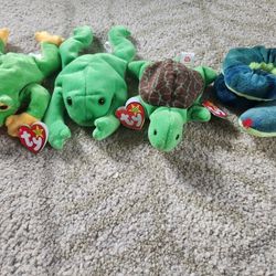 Beanie Babies - Lot of 4 Reptiles