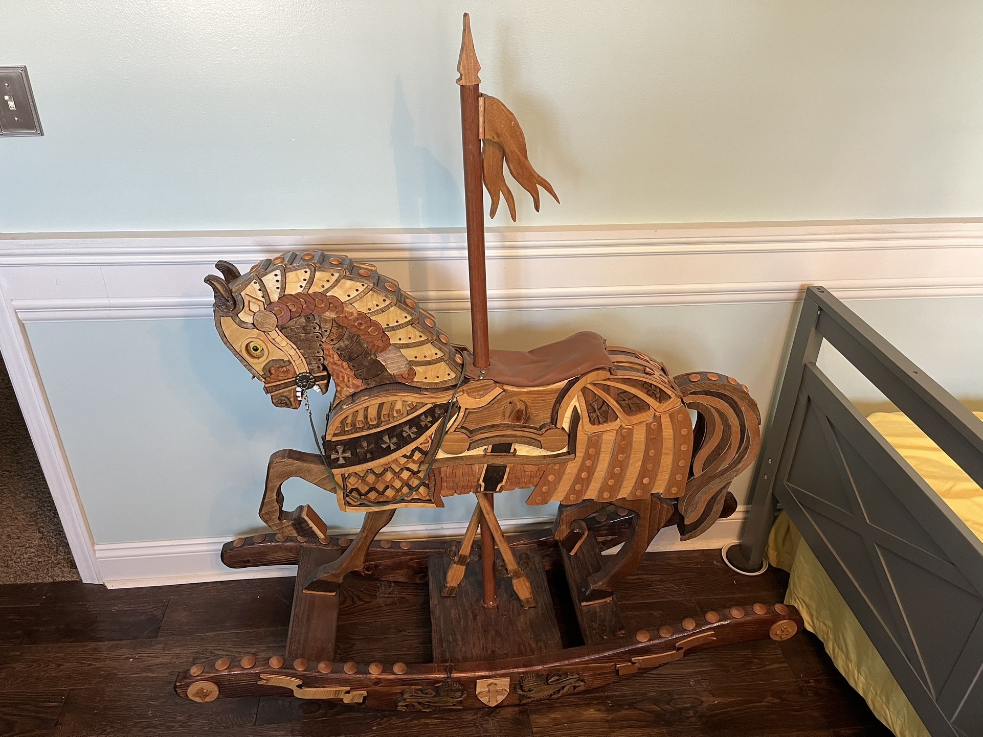 Hand Built Wooden Rocking Horse