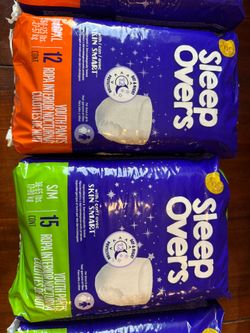 Sleep over's pull up diapers