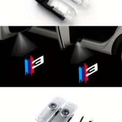 2 BMW car Projector Courtesy Puddle Door Lights. Easy To Install.  Unplug Current Lights Plug These In.   CHOOSE LOGO. SHIPPING AVAILABLE