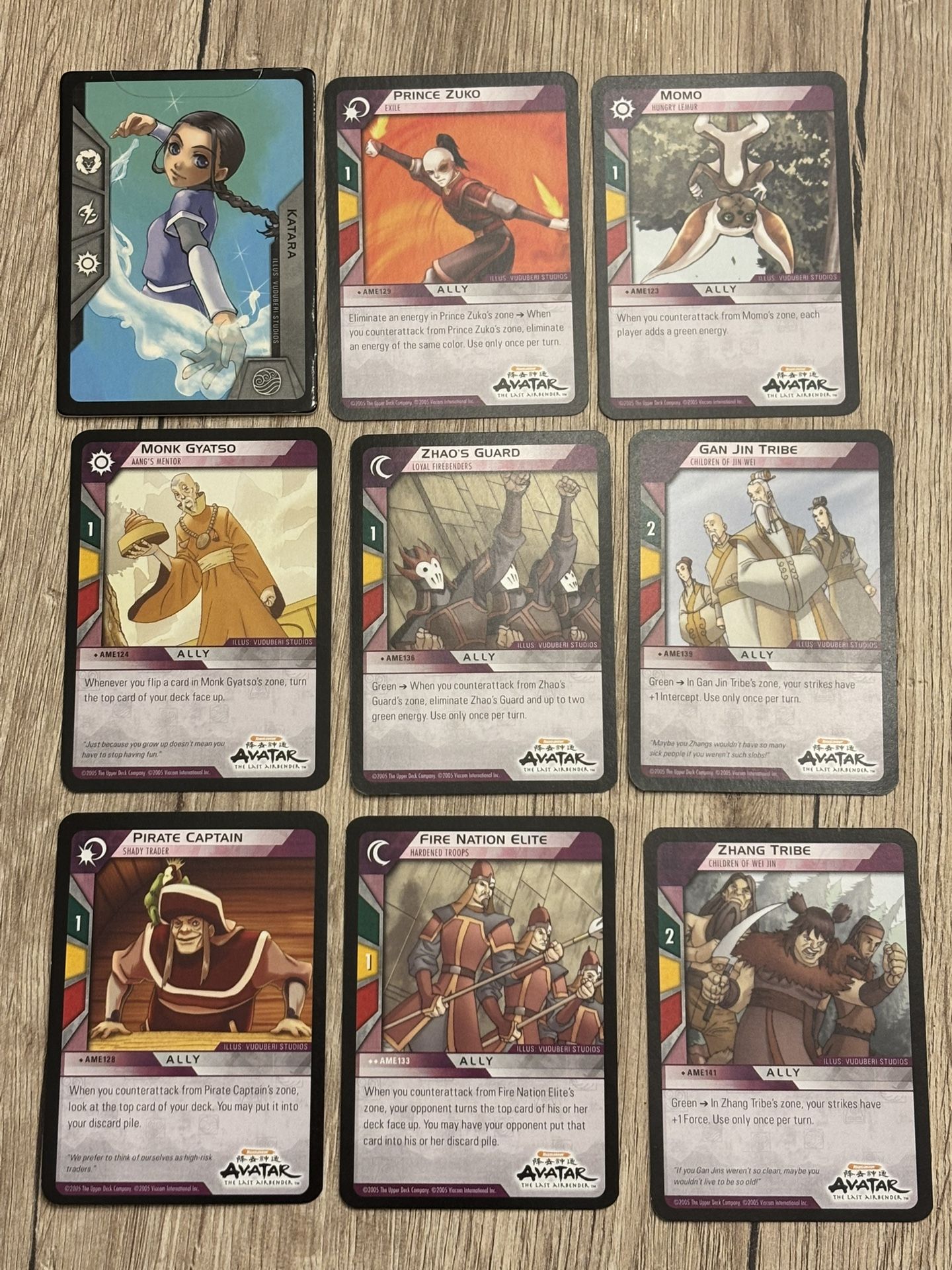 Avatar the Last Airbender TCG Lot of 75 (Katara, Zuko, Momo etc)