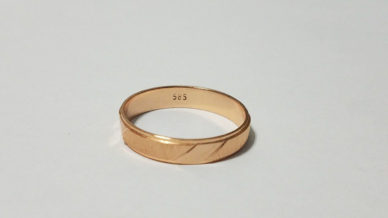 14k rose gold man wedding ring