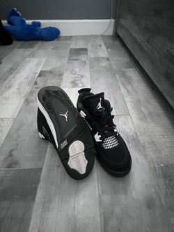 Jordan 4s black white kids