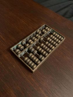 OLD VINTAGE METAL MINI ABACUS CALENDAR CALCULATOR COUNTING MACHINE COLLECTABLE