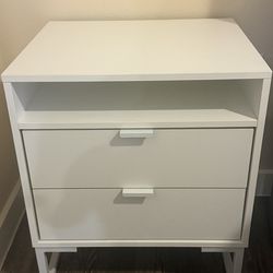 Drawer Nightstand in White