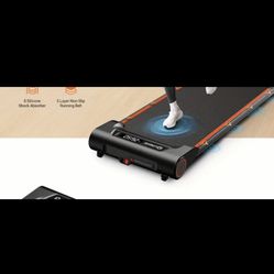 UREVO, Walking Pad Under Desk Treadmill, Walking Pad For Home Office, Portable Walking Treadmill 2.25HP, Walking Jogging, Orange
