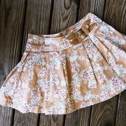 Gap Kids Girls size 4 Autumn Color Pleated 2-Buckle Stretch Skirt