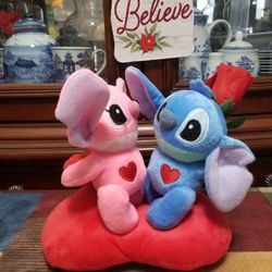 Cute Stitch & Angel Plush. Blows kisses and says l Love you. 3 Available 