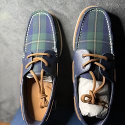 Club Room Elliot plaid boat shoes Size9.5