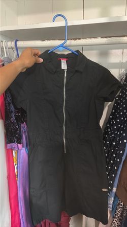 Guess Black Zip-Up Mini Dress
