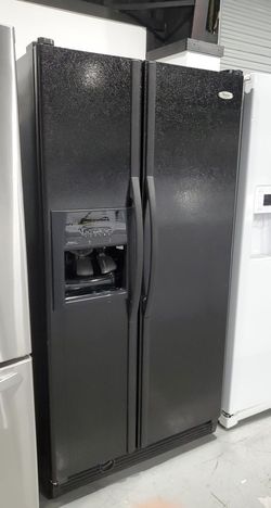 Whirlpool Side By Side Black Refrigerator Fridge
