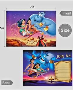 Disney Aladdin Invitations Cards