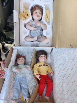 Danbury Mint Porcelain Dolls 
