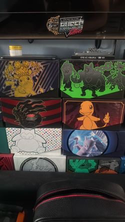 Pokemon elite trainer boxes with dice and sleeves