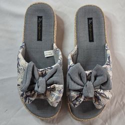 Conifersmile Floral Bow Slide Slippers women 7.5