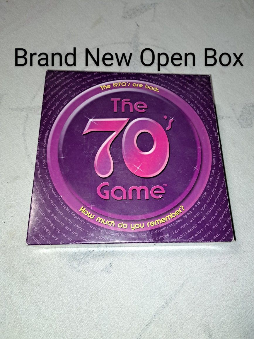 Brand New Open Box The 70's Trivia Board Game (Contents Are Factory Sealed)