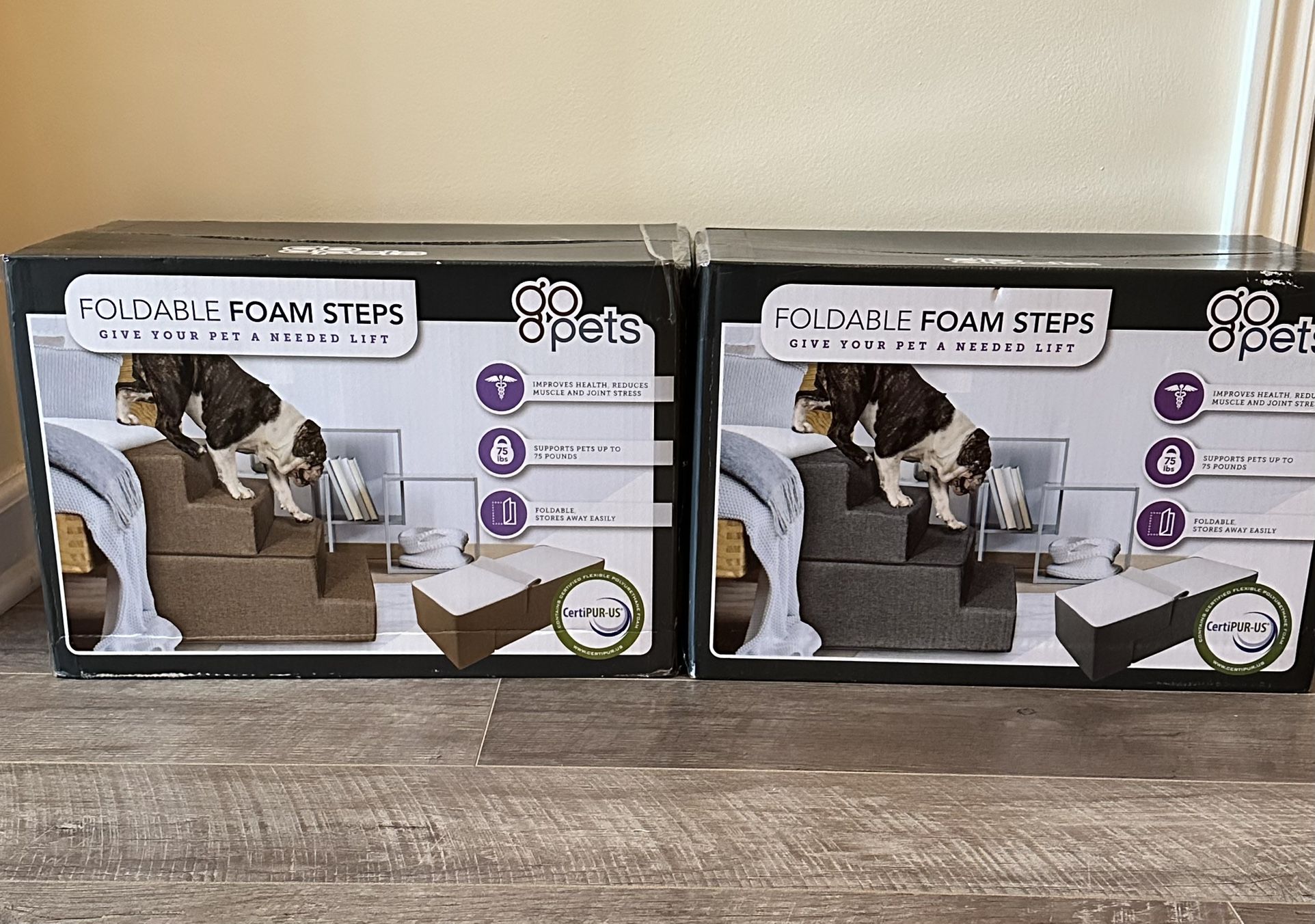 Pet Stairs - Go Pets Foldable Foam Steps