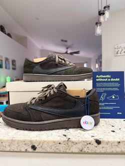 Jordan 1 Travis Scott Velvet Brown Size 9
