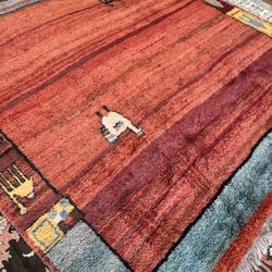 9x10ft handmade wool gabbah rug 