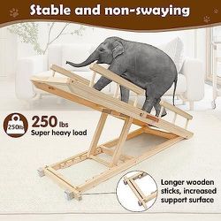 Dog Ramp for Couch, Bed or Car, Wooden 44" Long