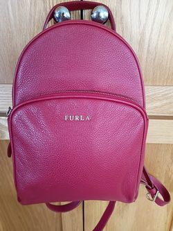 Furla Leather Red Backpack Purse